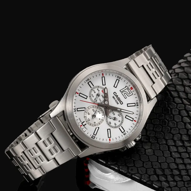 Casio Sporty Quartz White Dial Men's Watch | MTP-E350D-7BVDF